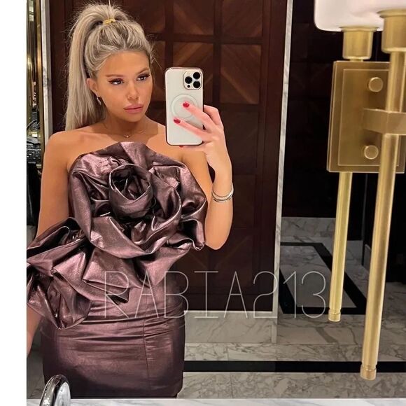 ZARA VOLUMINOUS FLOWER DRESS - Picture 11 of 15